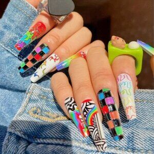 Beautiful press-on or glue-on nails.